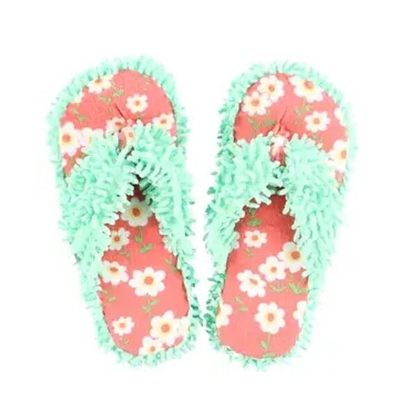 Lazy One Rise and Shine Spa Slippers Floral Fringe Women's Size S/M (4-6) - Picture 1 of 7